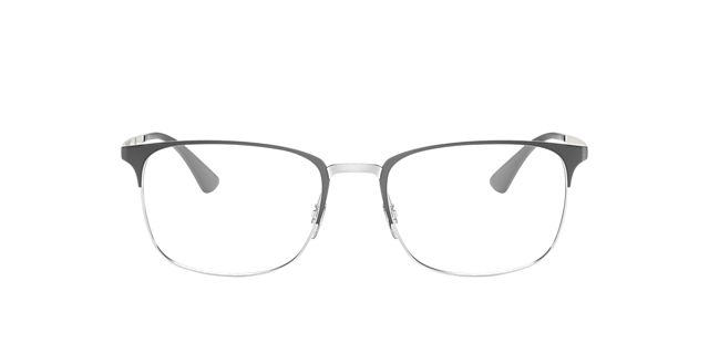 RB6421 Grijs op zilver MetaalEyeglass Frames van B24, Vooraanzicht