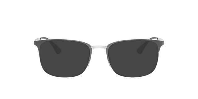 RB6421 Grijs op zilver MetaalEyeglass Frames van B24, met getinte lenzen
