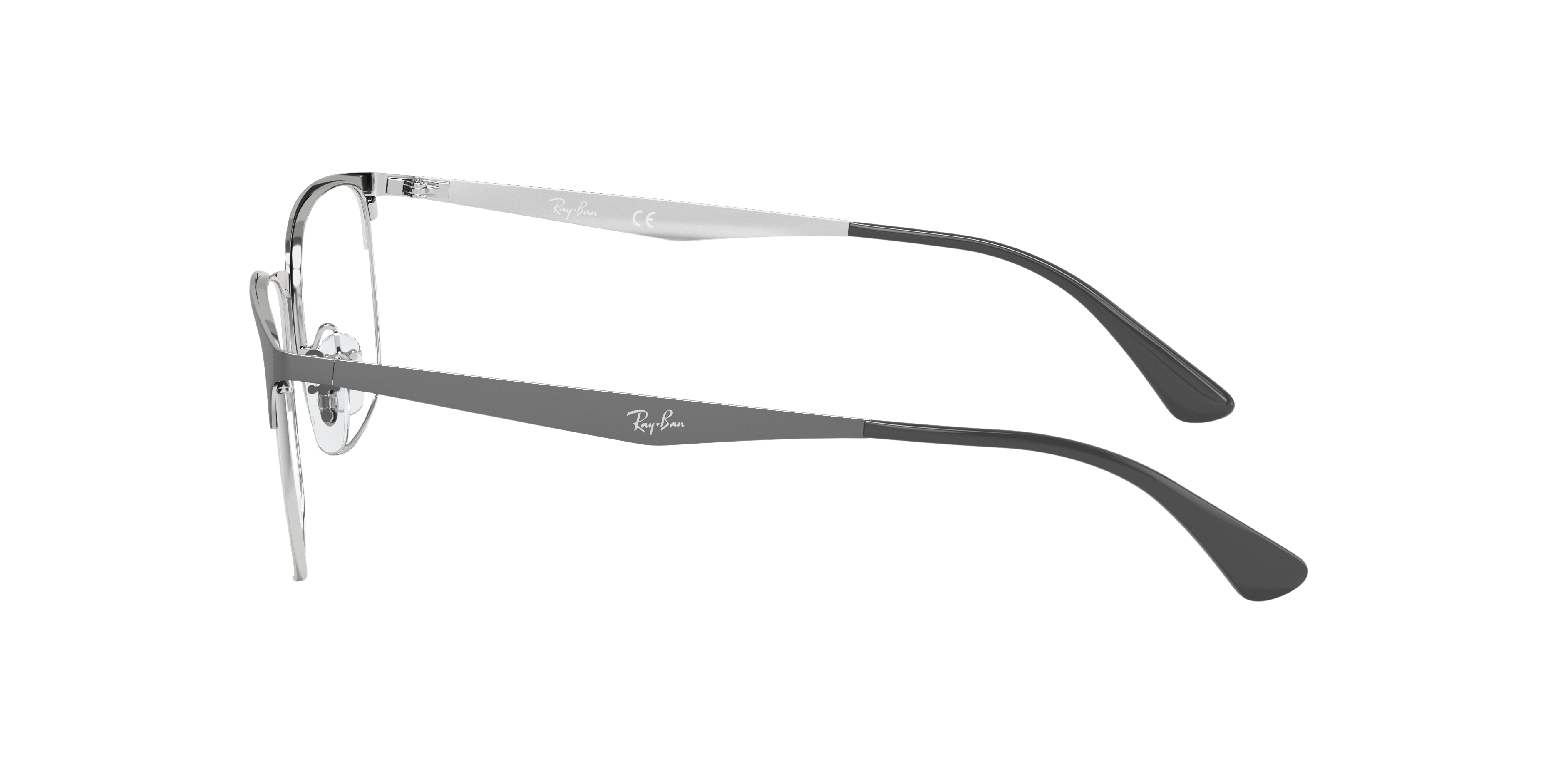 RB6421 Grau auf Silber MetallEyeglass Frames von B24, Seitenansicht