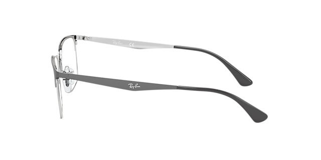 RB6421 Grijs op zilver MetaalEyeglass Frames van B24, Zijaanzicht