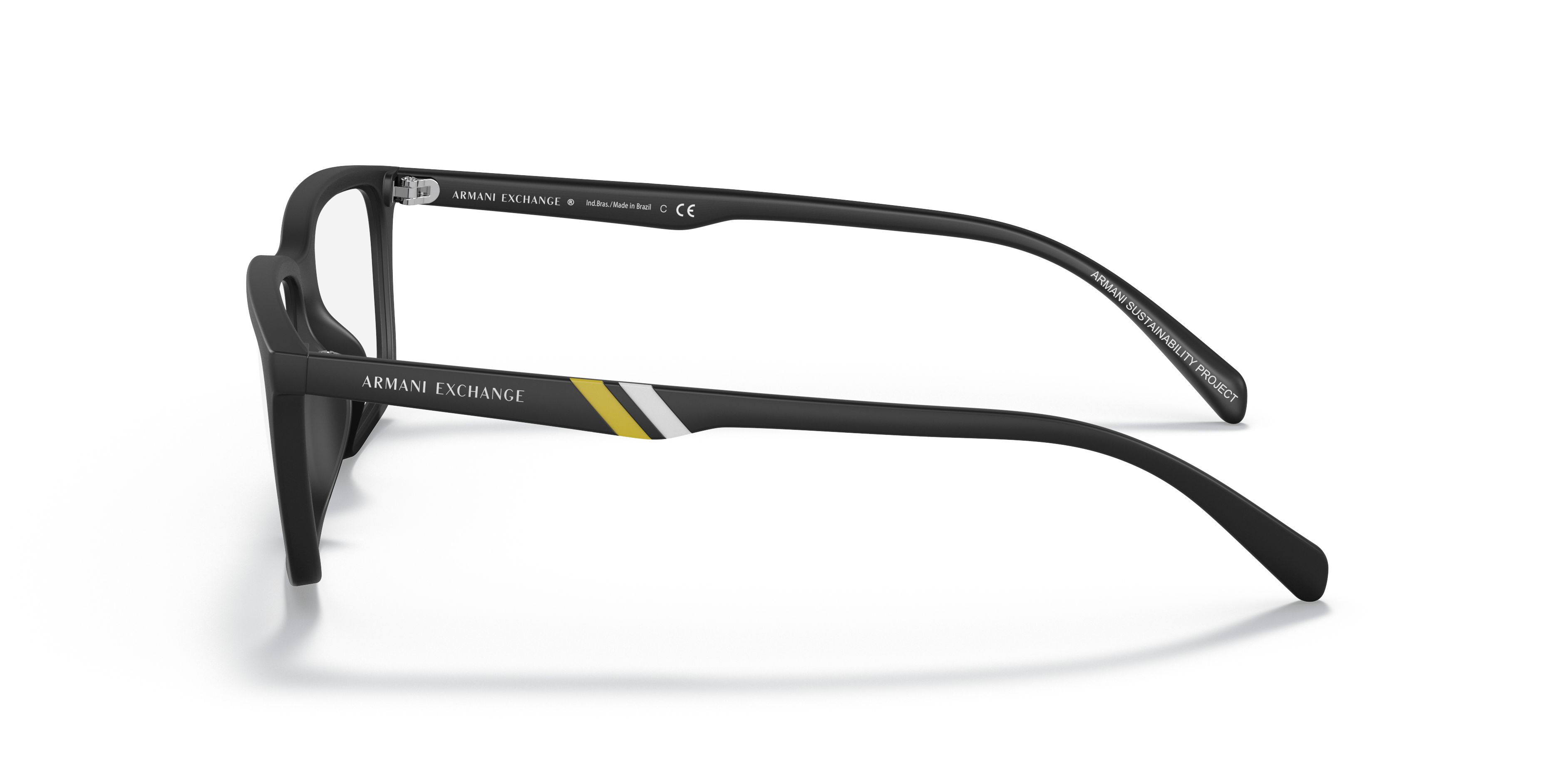 AX3089U Matzwart KunststofEyeglass Frames van B24, Zijaanzicht