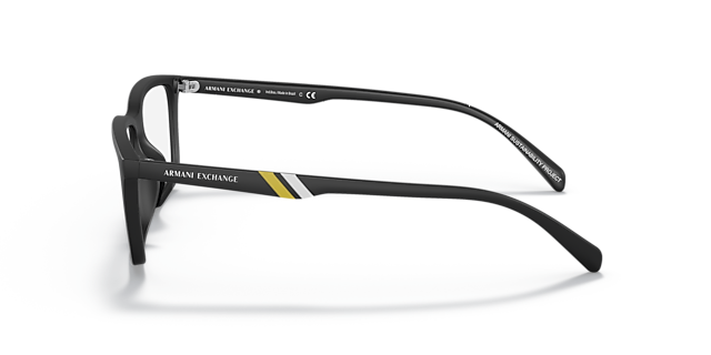 AX3089U Matzwart KunststofEyeglass Frames van B24, Zijaanzicht