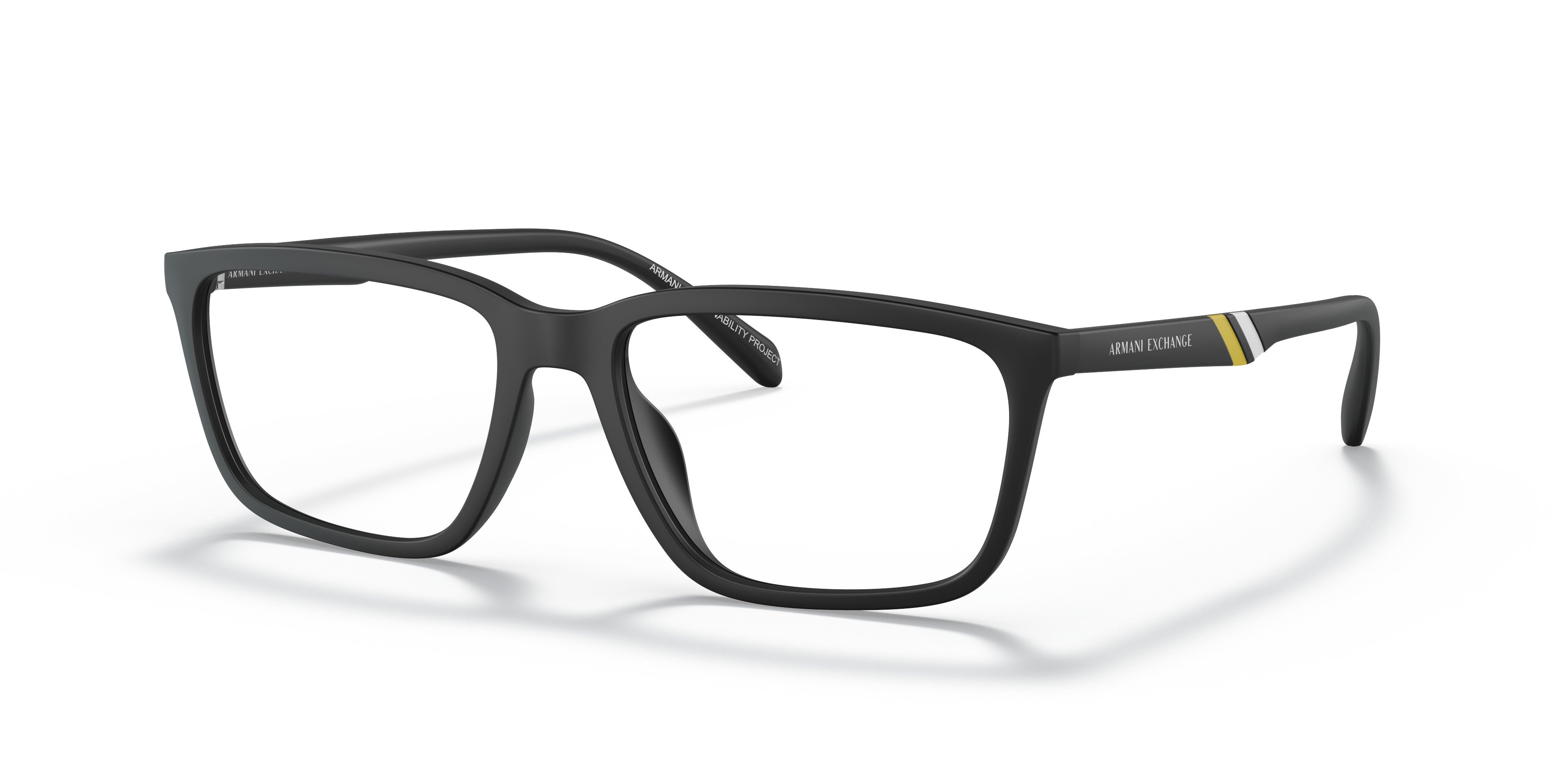 AX3089U Matzwart KunststofEyeglass Frames van B24, Hoekweergave