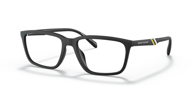 AX3089U Matzwart KunststofEyeglass Frames van B24, Hoekweergave