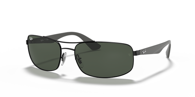 RB3527 Schwarz MetallSunglass Frames von B24, Dreiviertelansicht