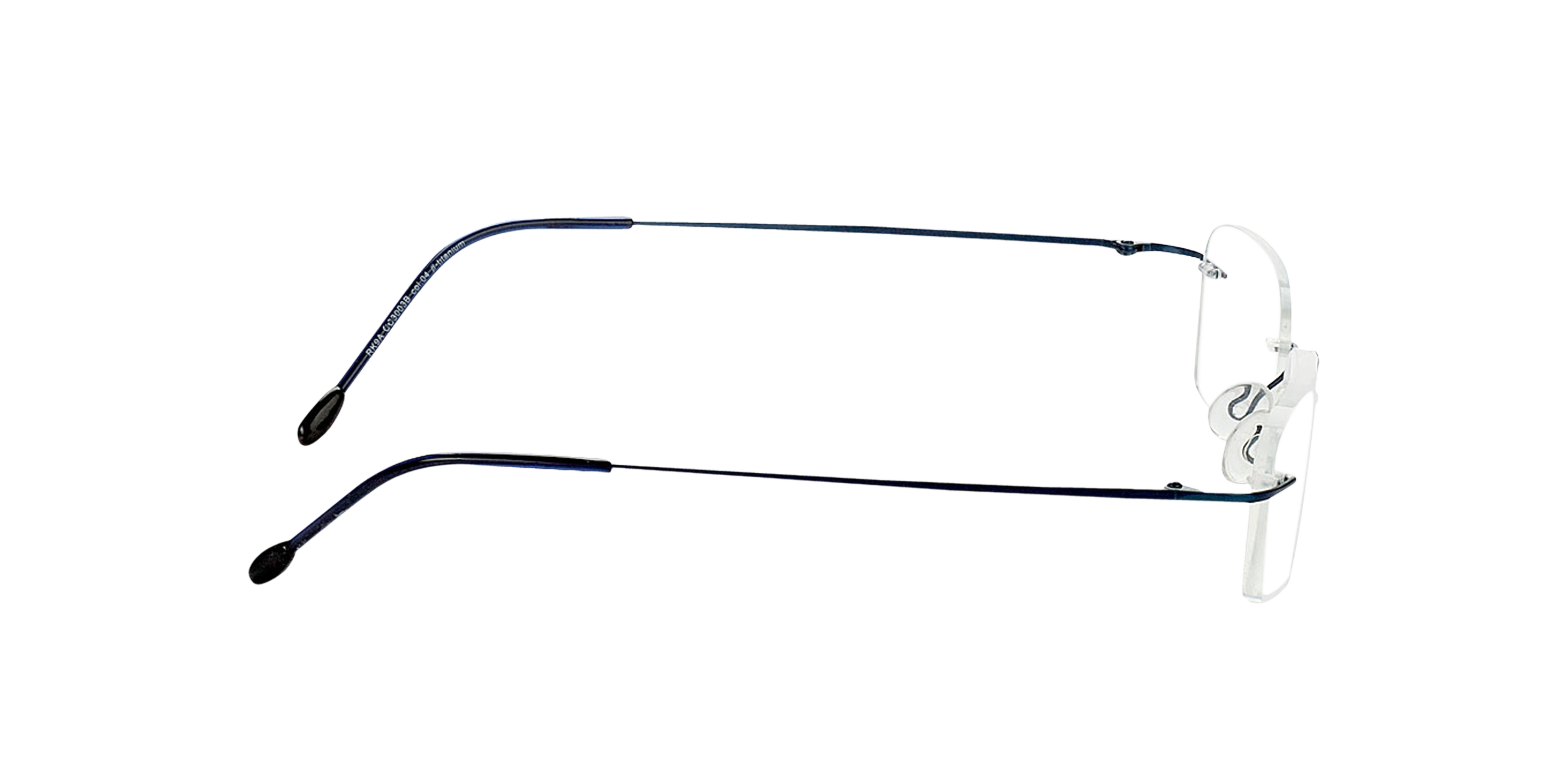 Davos Blauw TitaanEyeglass Frames van B24, Zijaanzicht