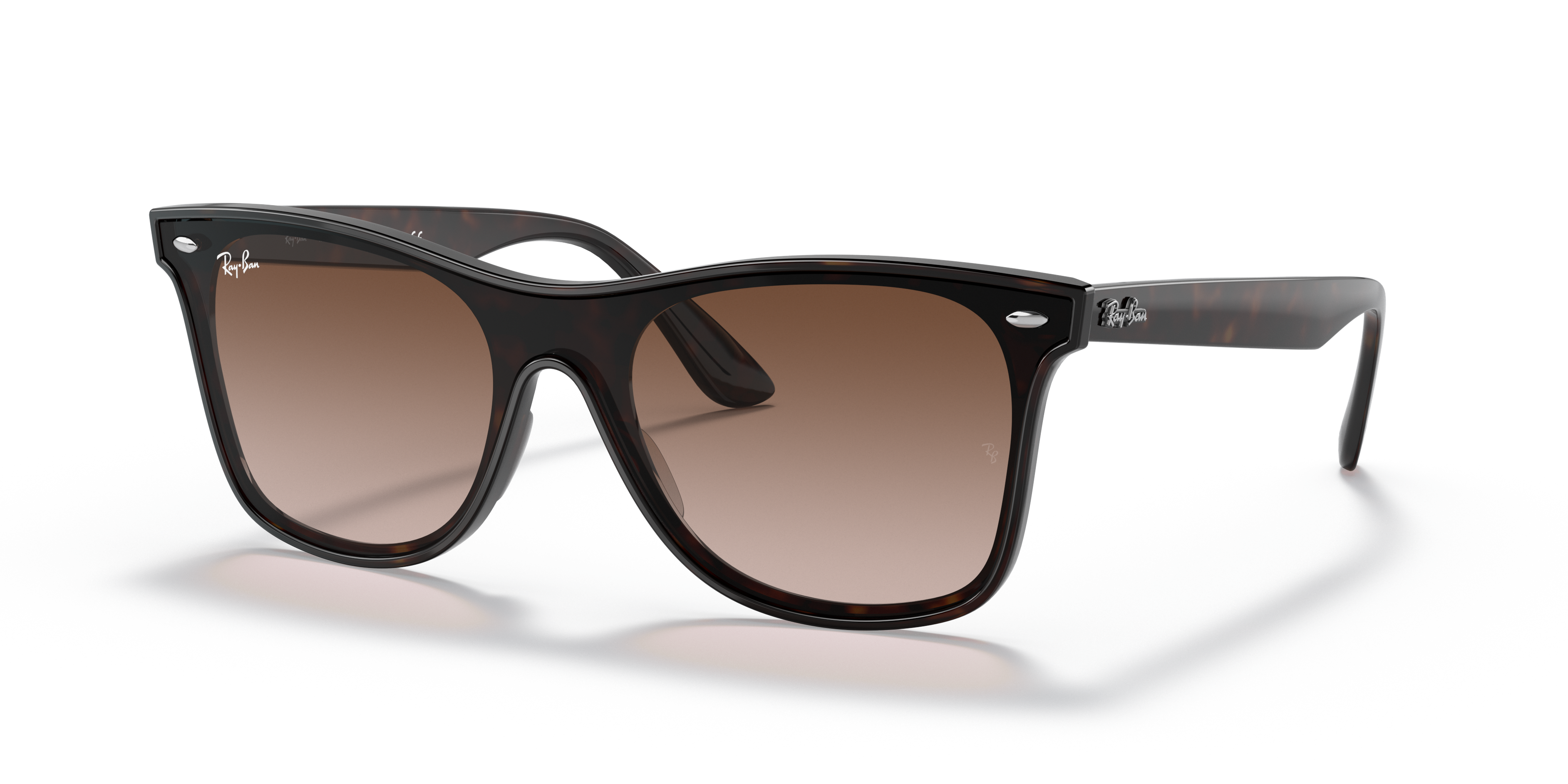 RB4440N Licht Havana KunststofSunglass Frames van B24, Hoekweergave