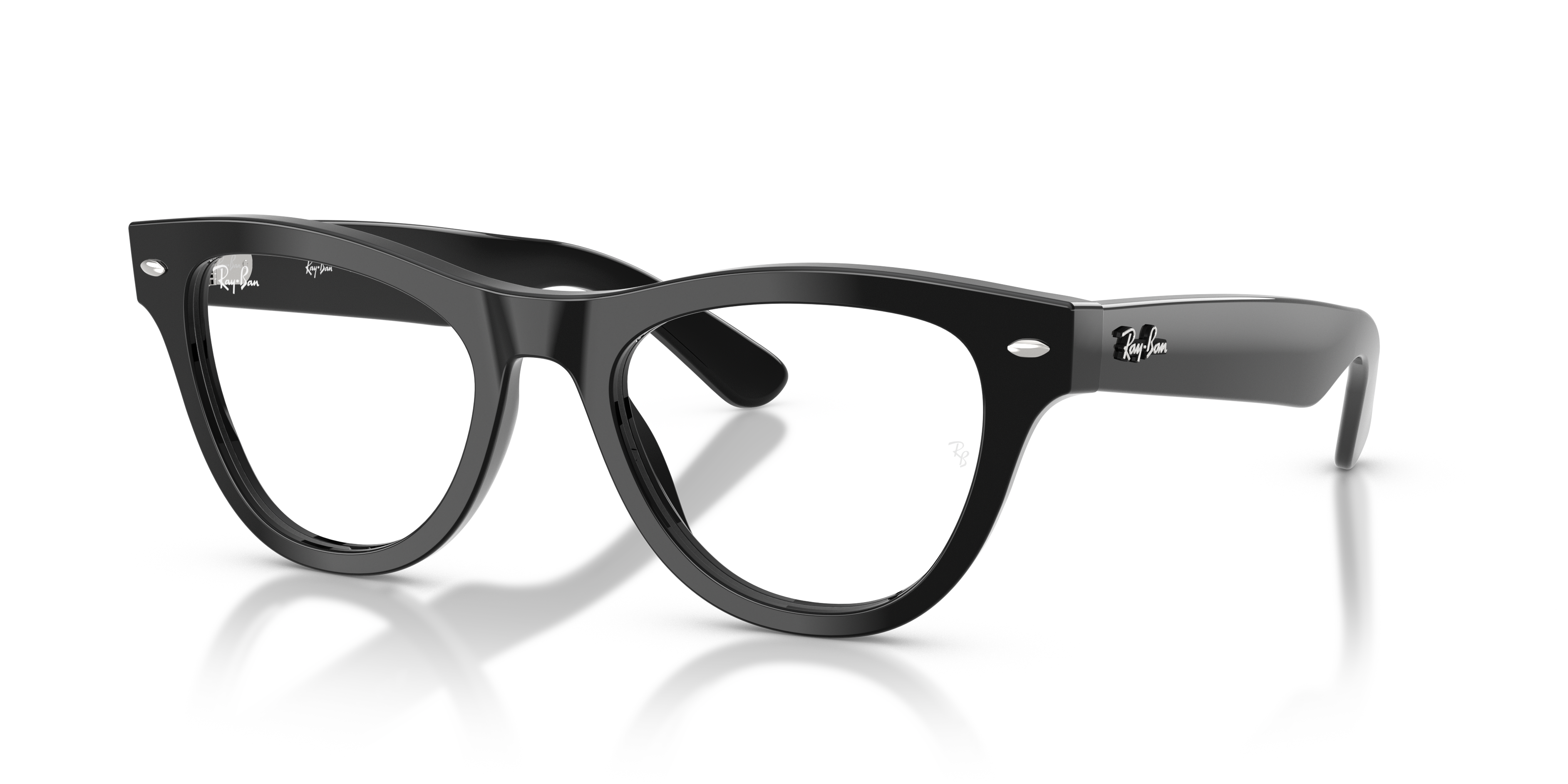 RB5510 Zwart AcetaatEyeglass Frames van B24, Hoekweergave