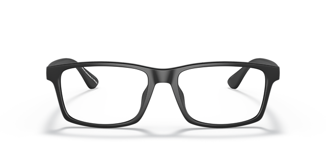 AX3083U Matzwart KunststofEyeglass Frames van B24, Vooraanzicht