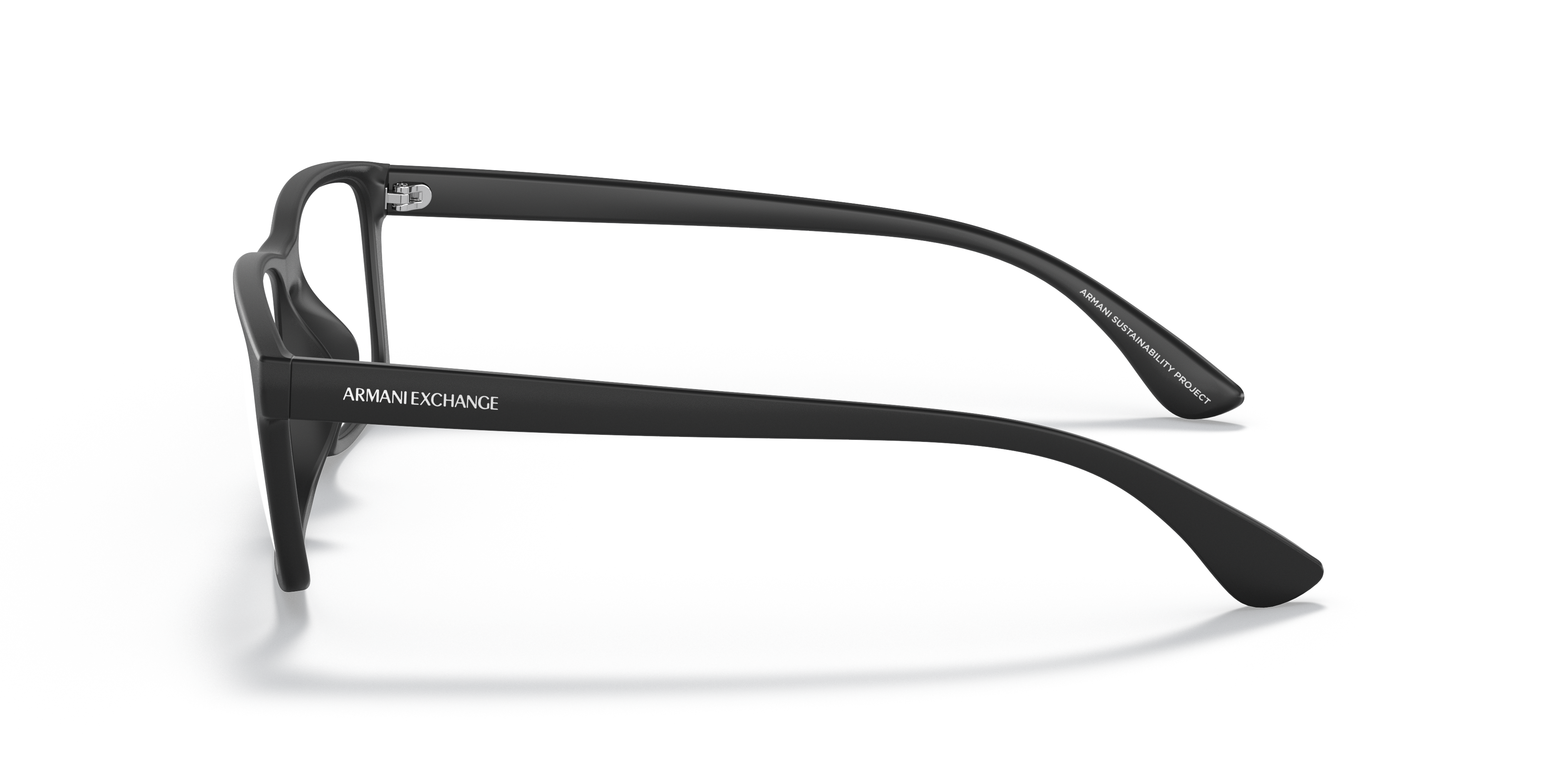 AX3083U Matzwart KunststofEyeglass Frames van B24, Zijaanzicht