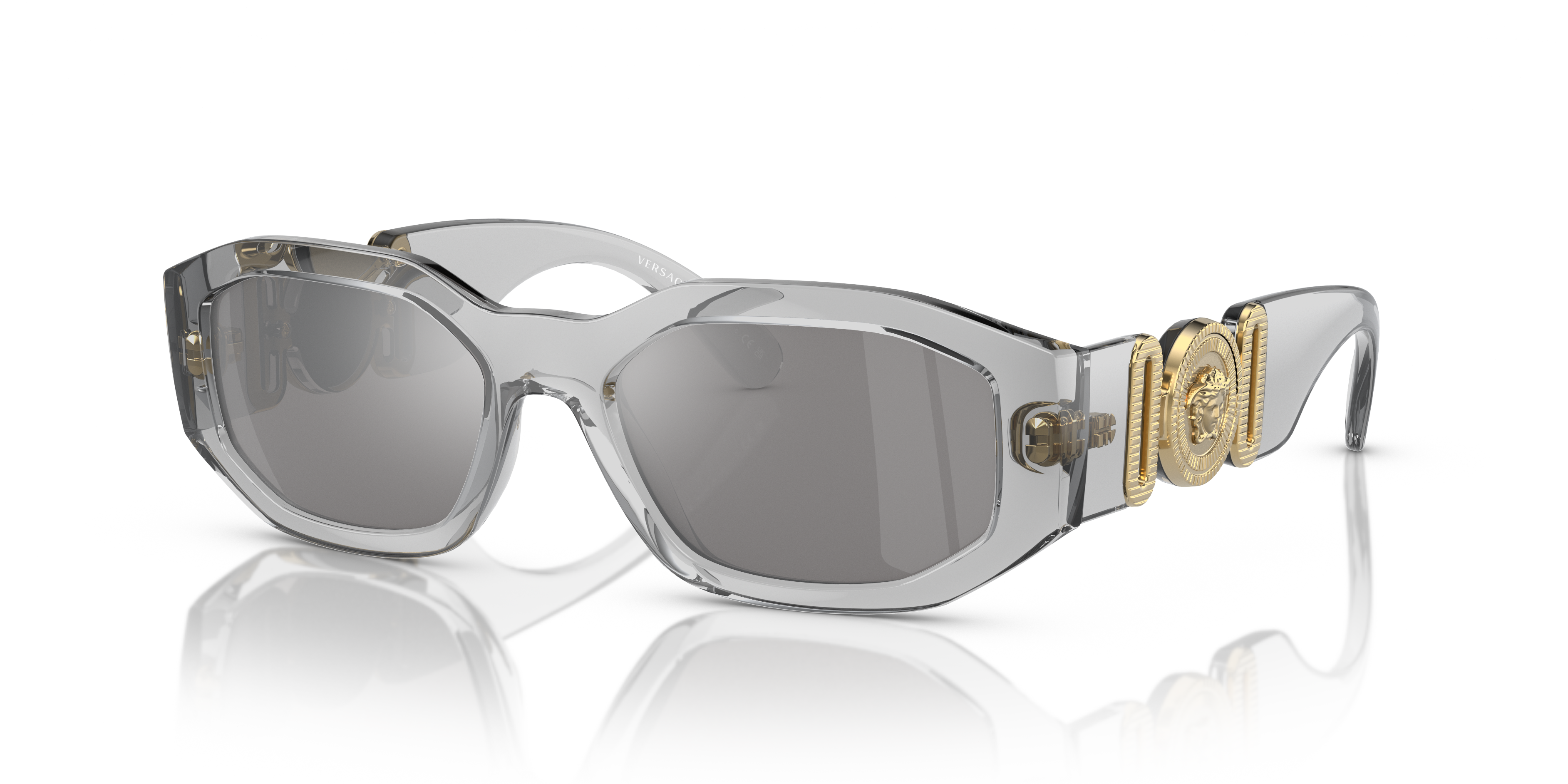 VE4361 Grau transparent KunststoffSunglass Frames von B24, Dreiviertelansicht