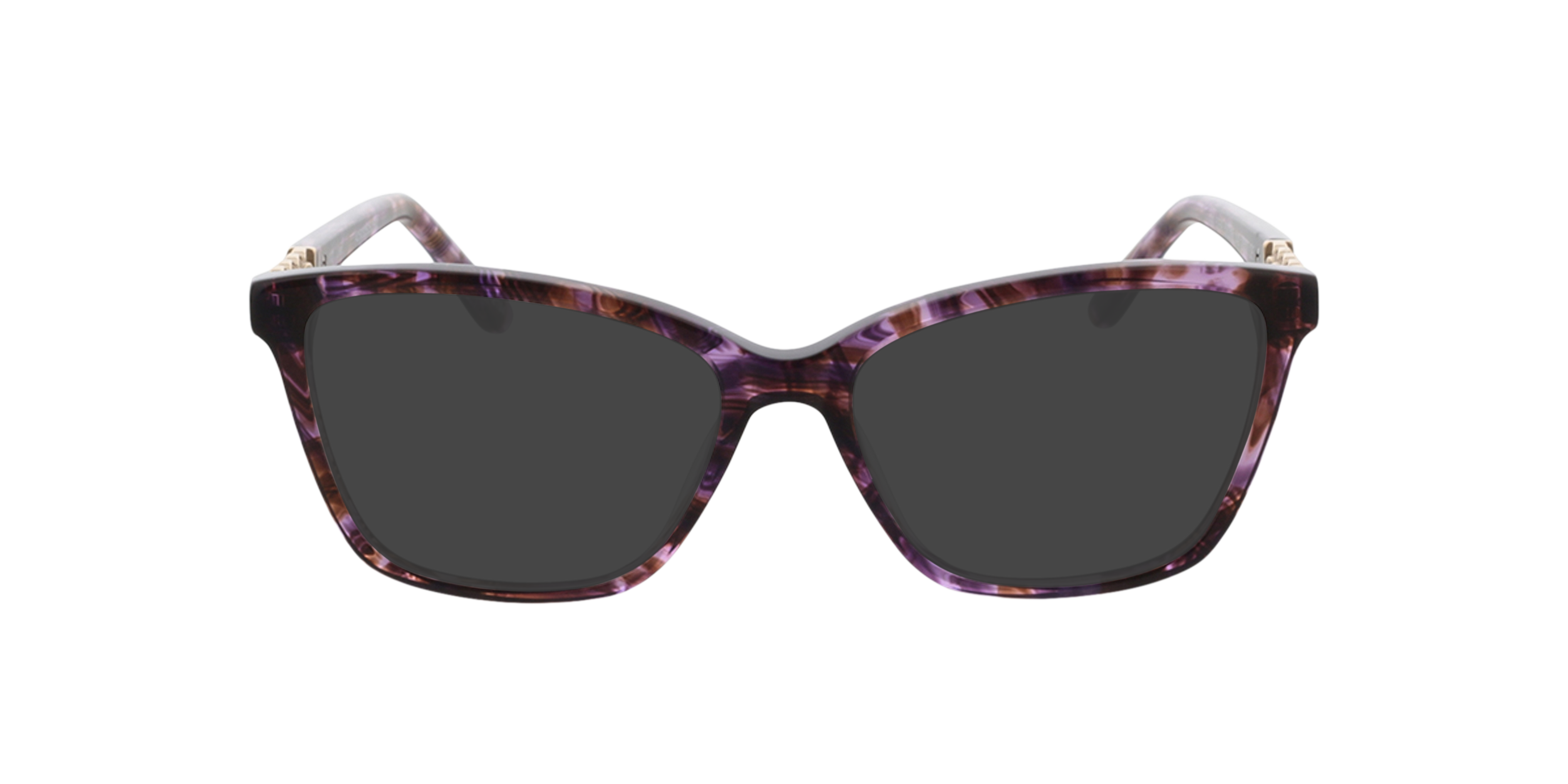 Lisa Paars & goud AcetaatEyeglass Frames van B24, met getinte lenzen