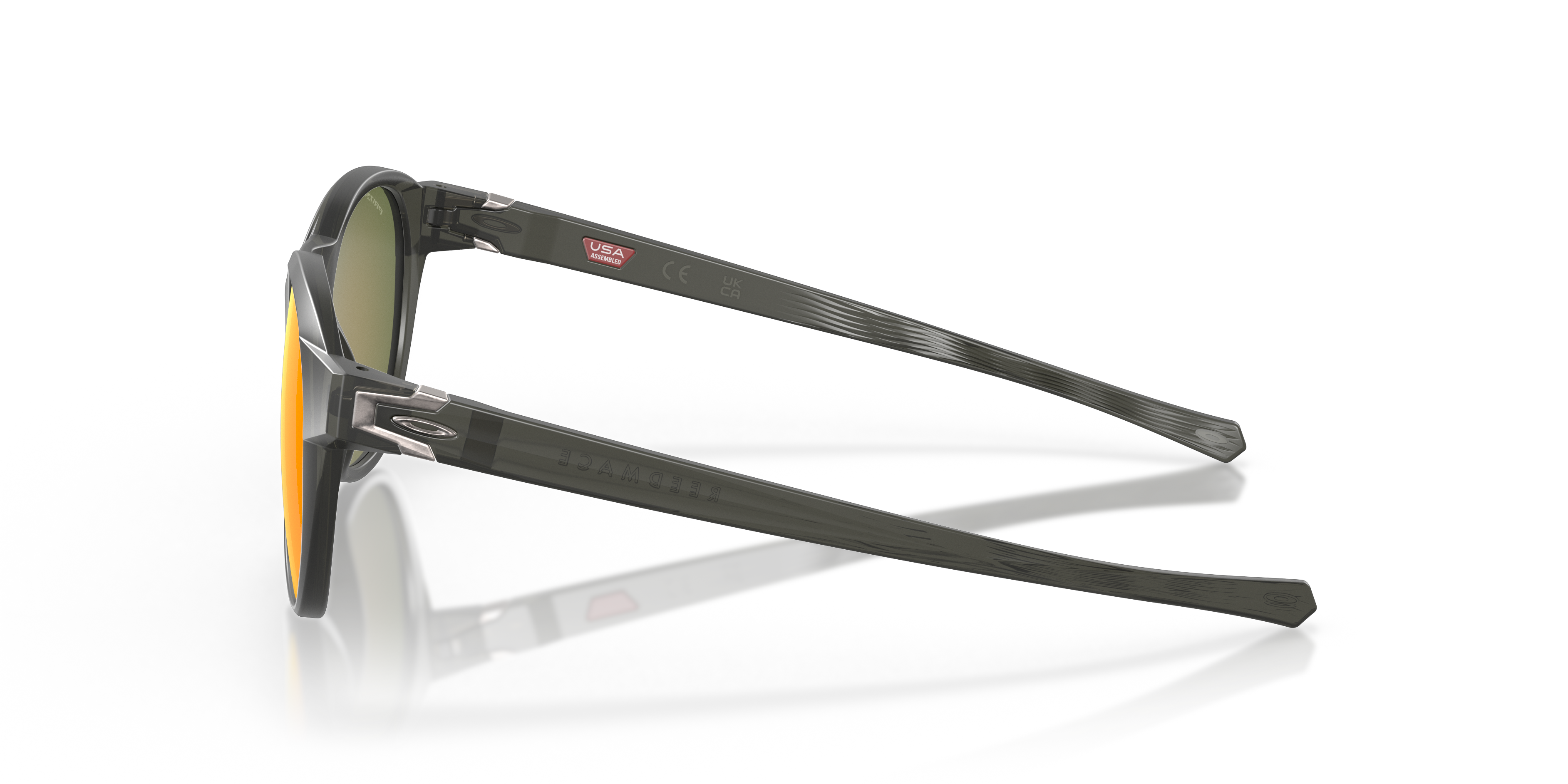 Reedmace Matte Grey Smoke KunststoffSunglass Frames von B24, Seitenansicht