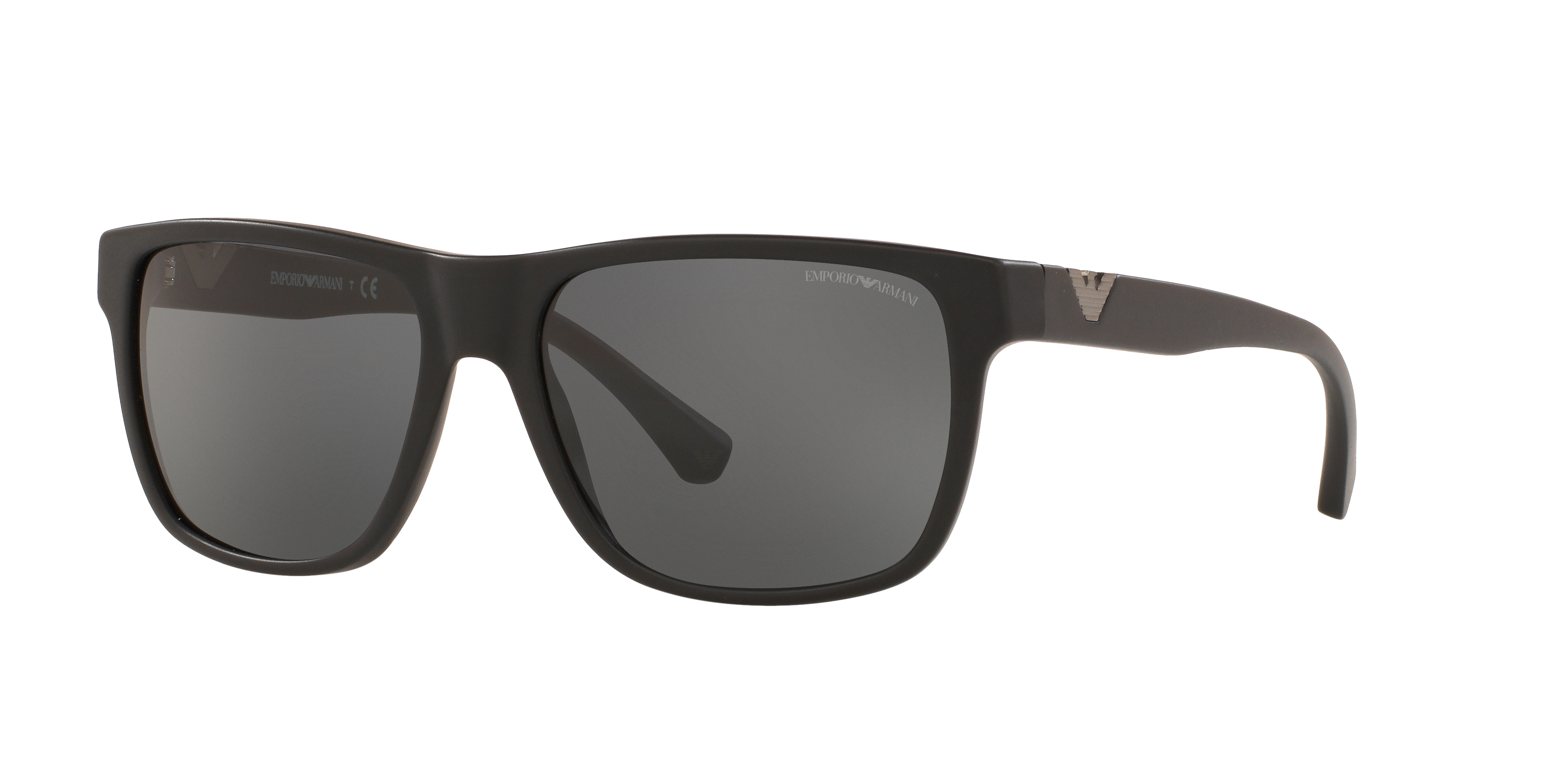 EA4035 Matzwart AcetaatSunglass Frames van B24, Hoekweergave