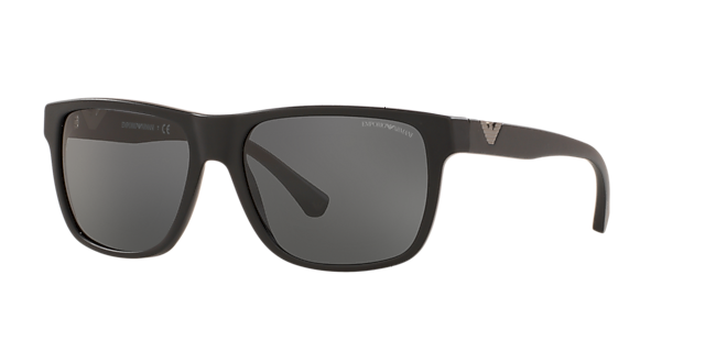 EA4035 Matt Schwarz AcetatSunglass Frames von B24, Dreiviertelansicht