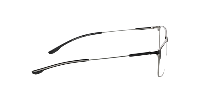 Memphis Matzwart & matzilver MetaalEyeglass Frames van B24, Zijaanzicht