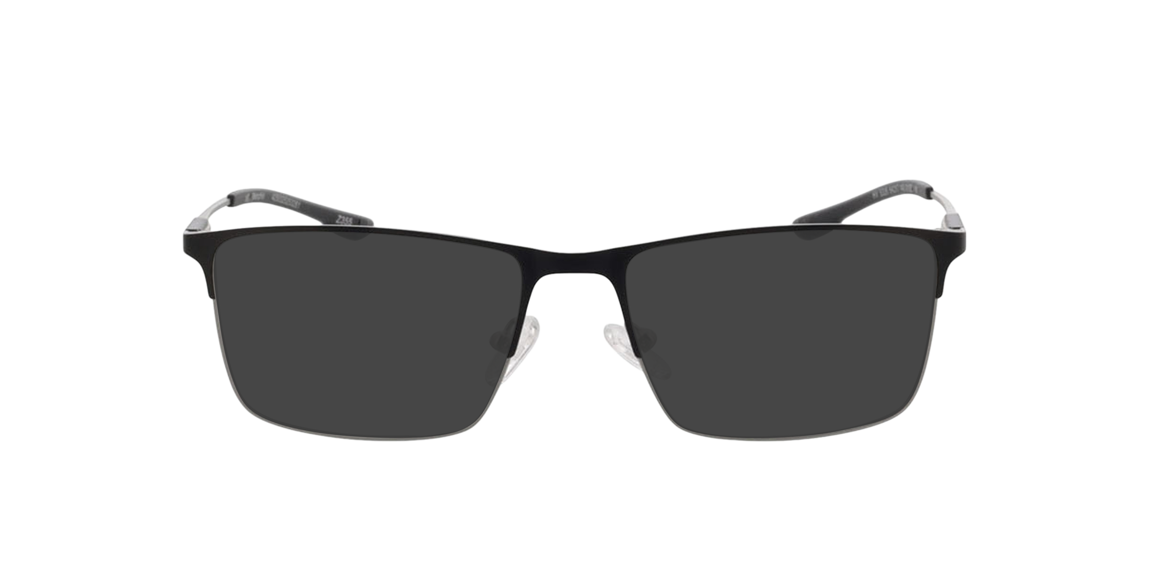 Memphis Matzwart  &  matzilver MetaalEyeglass Frames van B24, met getinte lenzen