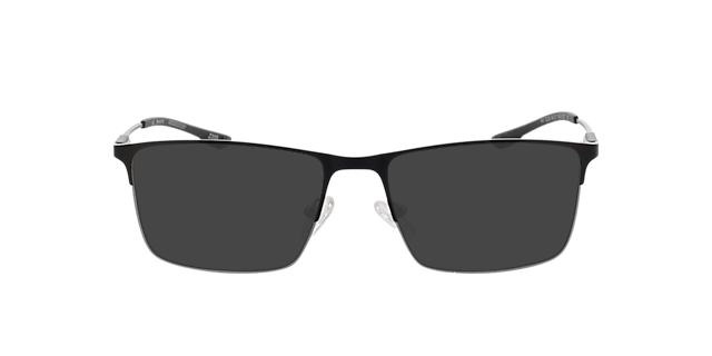 Memphis Matzwart & matzilver MetaalEyeglass Frames van B24, met getinte lenzen