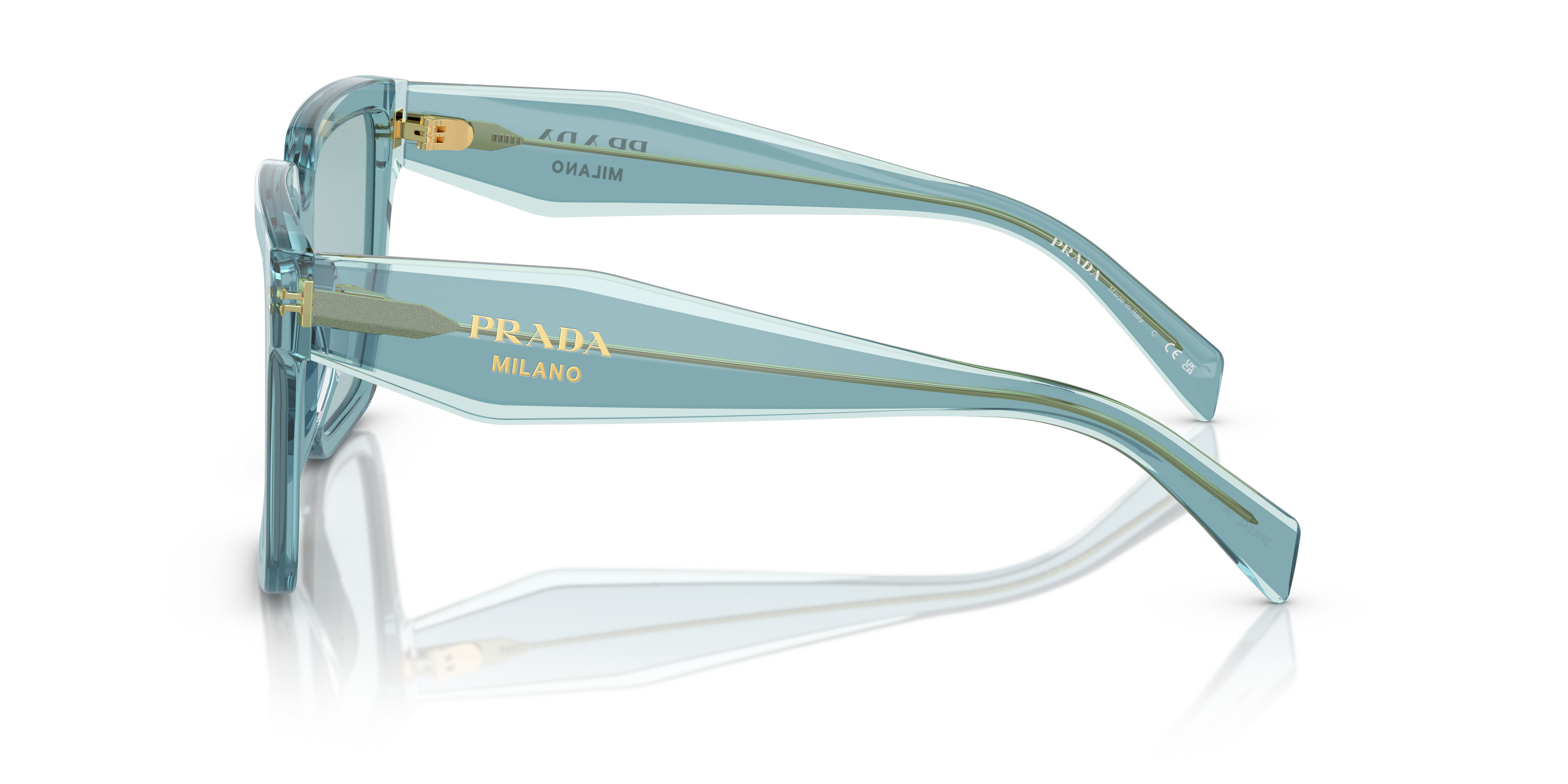 PR 24ZS Peacock & Sky AcetaatSunglass Frames van B24, Zijaanzicht