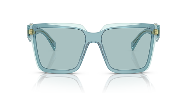 PR 24ZS Peacock & Sky AcetaatSunglass Frames van B24, Vooraanzicht