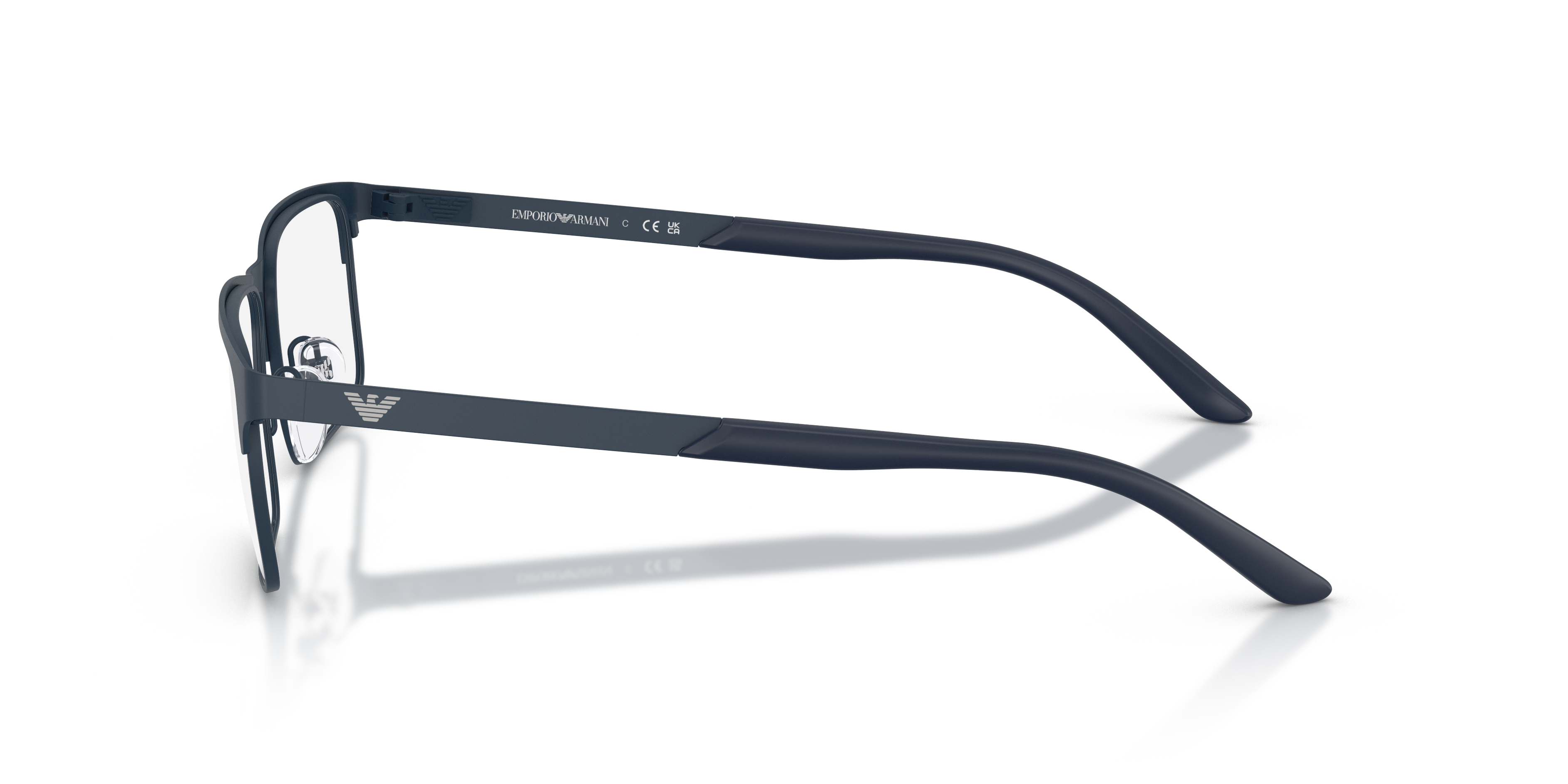 EA1170 Matt Blau MetallEyeglass Frames von B24, Seitenansicht