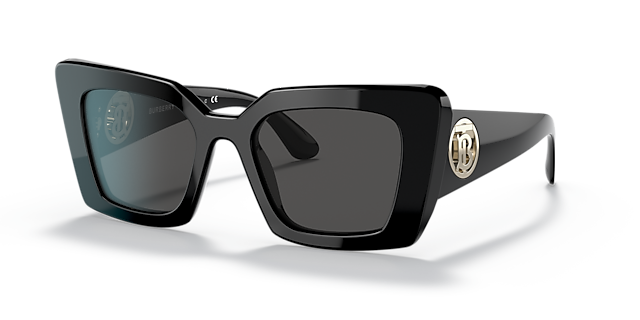 BE4344 Schwarz AcetatSunglass Frames von B24, Dreiviertelansicht