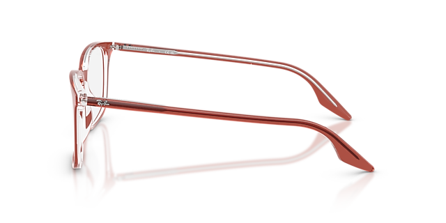 RB5421 Bruin transparant AcetaatEyeglass Frames van B24, Zijaanzicht