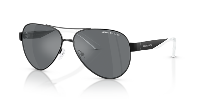 AX2034S Matt Schwarz MetallSunglass Frames von B24, Dreiviertelansicht