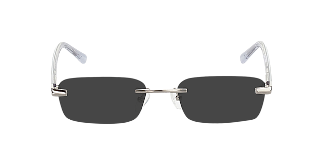 Bristol Zilver & zwart MetaalEyeglass Frames van B24, met getinte lenzen