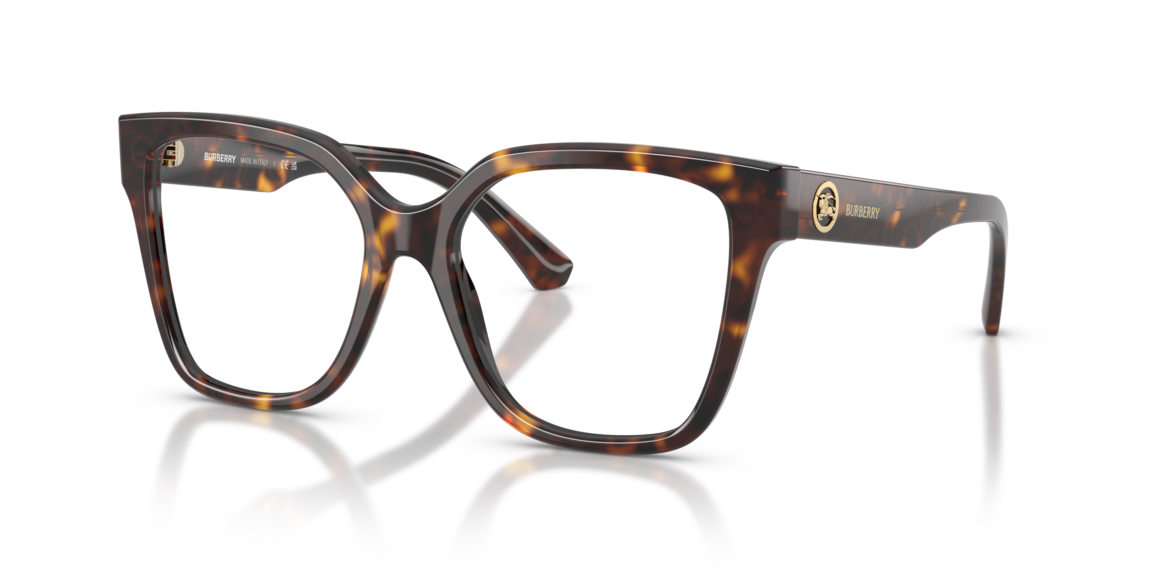 BE2443 Dunkelhavana AcetatEyeglass Frames von B24, Dreiviertelansicht