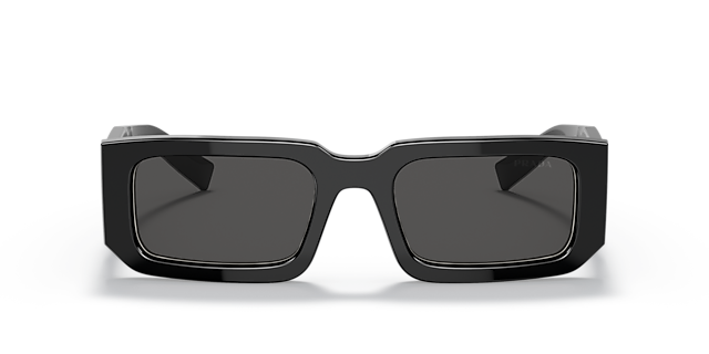PR 06YS Zwart & wit AcetaatSunglass Frames van B24, Vooraanzicht