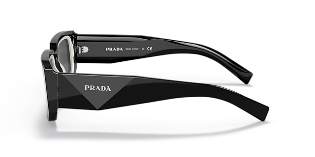 PR 06YS Zwart & wit AcetaatSunglass Frames van B24, Zijaanzicht