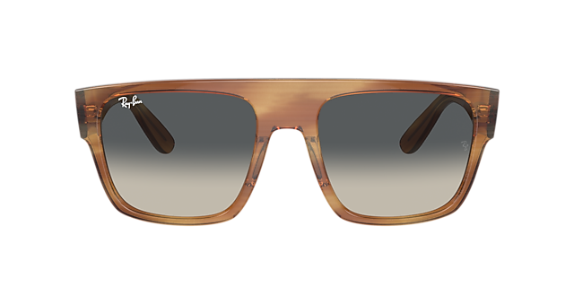 RB0360S Braun gestreift KunststoffSunglass Frames von B24, mit getönten Gläsern