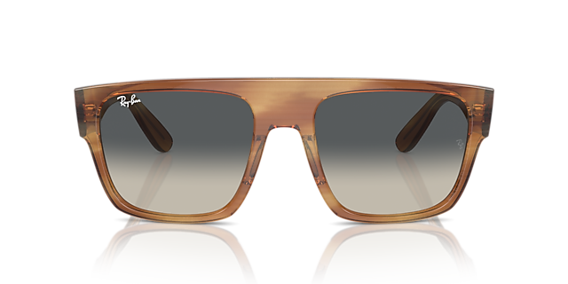RB0360S Braun gestreift KunststoffSunglass Frames von B24, Vorderansicht
