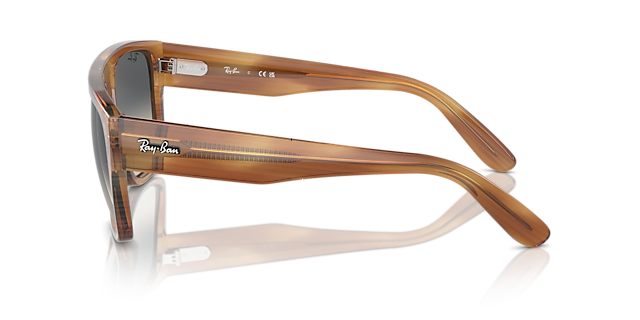 RB0360S Braun gestreift KunststoffSunglass Frames von B24, Seitenansicht