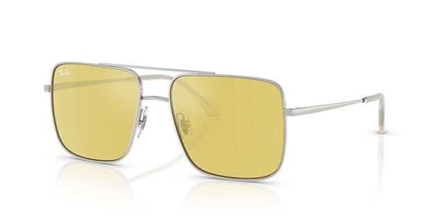 RB3758 Silber MetallSunglass Frames von B24, Dreiviertelansicht