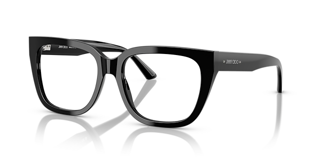 JC3019B Schwarz AcetatEyeglass Frames von B24, Dreiviertelansicht