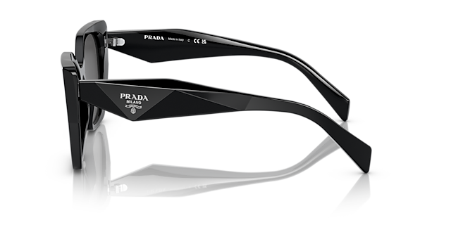 PR 19ZS Zwart AcetaatSunglass Frames van B24, Zijaanzicht