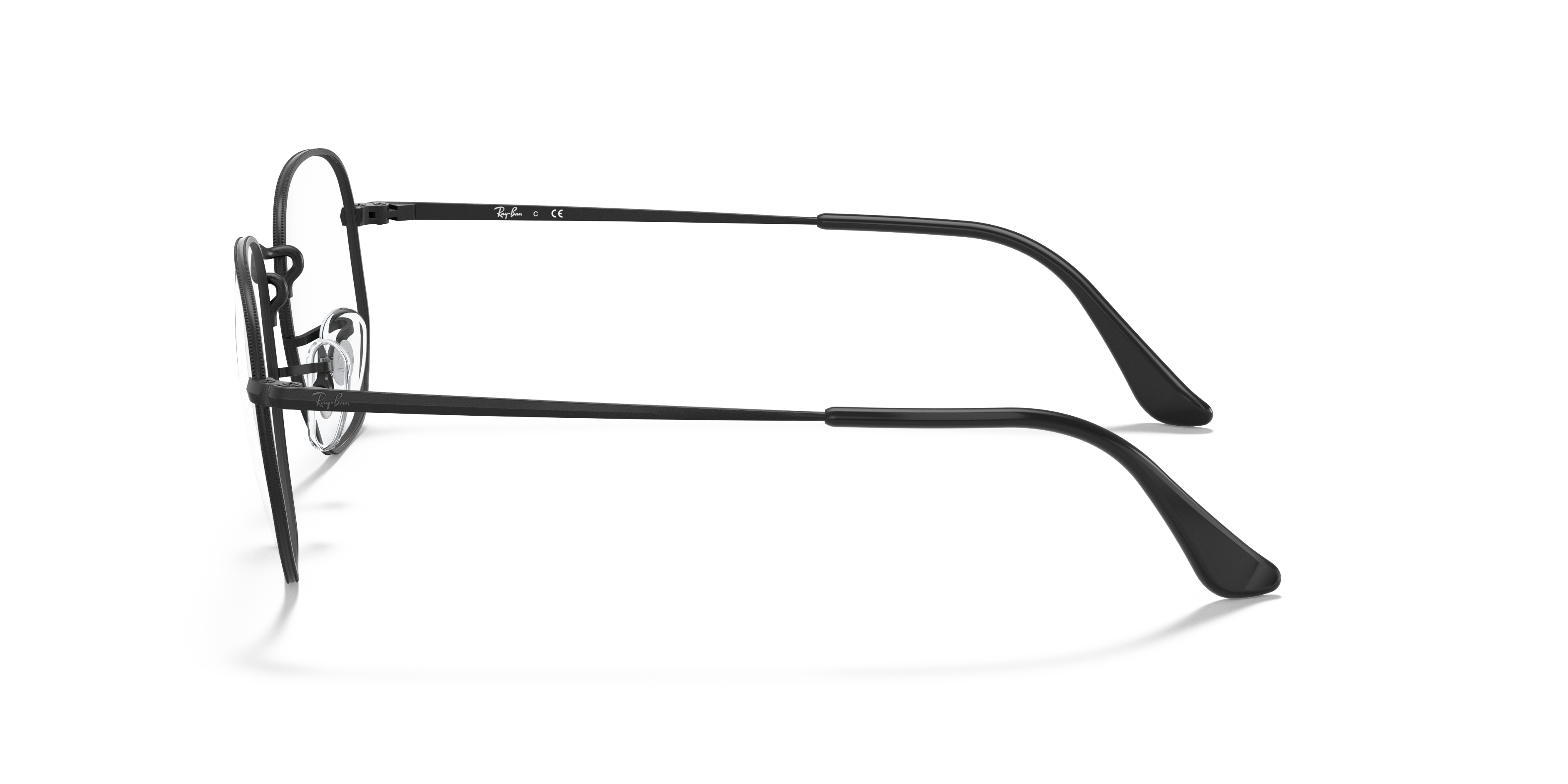 RB6448 Zwart MetaalEyeglass Frames van B24, Zijaanzicht