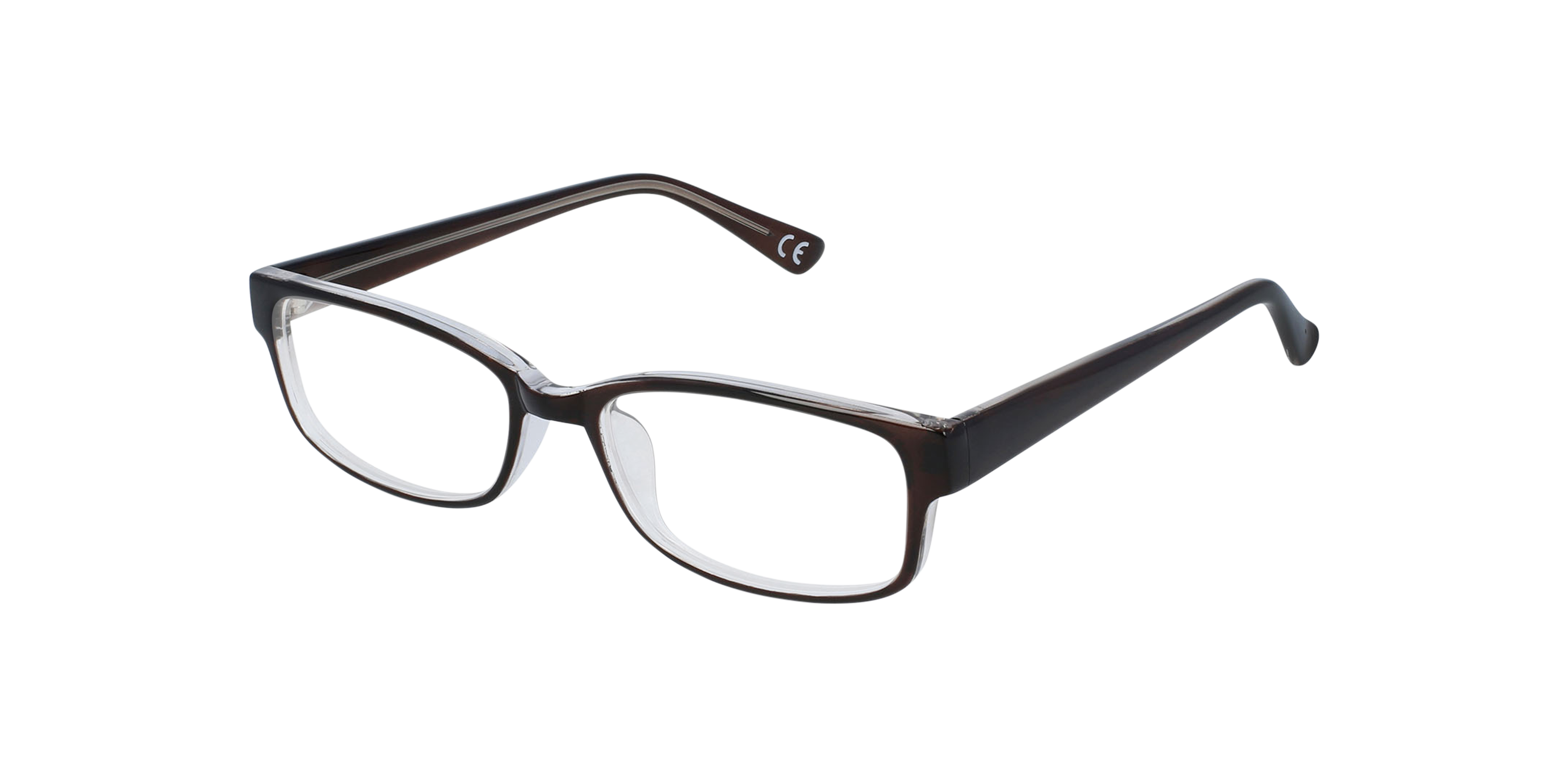 Drifter Shiny Crystal Grey KunststoffEyeglass Frames von B24, Dreiviertelansicht