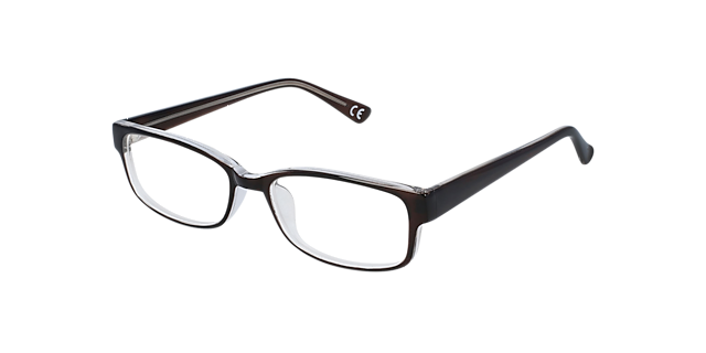 Drifter Shiny Crystal Grey KunststofEyeglass Frames van B24, Hoekweergave