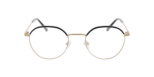 Singapur Zwart & goud MetaalEyeglass Frames van B24, Vooraanzicht