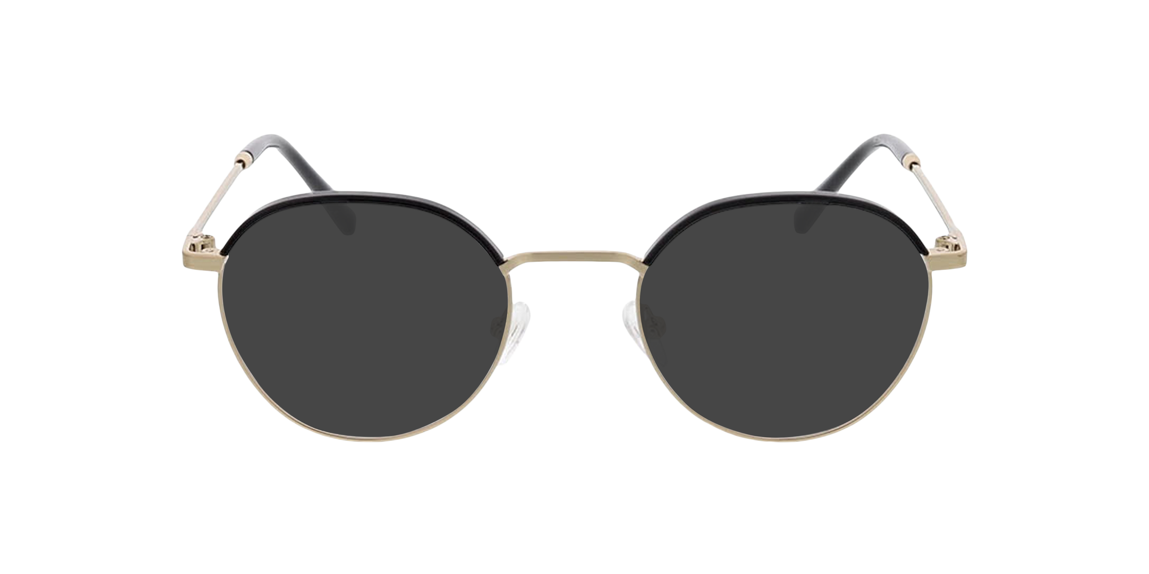 Singapur Zwart & goud MetaalEyeglass Frames van B24, met getinte lenzen