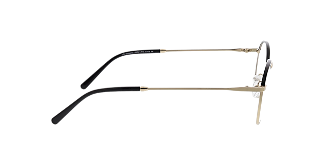 Singapur Zwart & goud MetaalEyeglass Frames van B24, Zijaanzicht