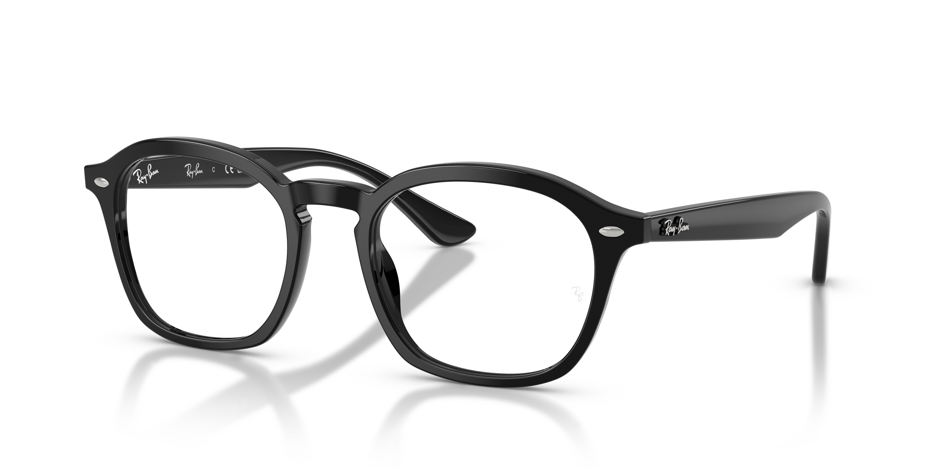 RB5451 Schwarz AcetatEyeglass Frames von B24, Dreiviertelansicht