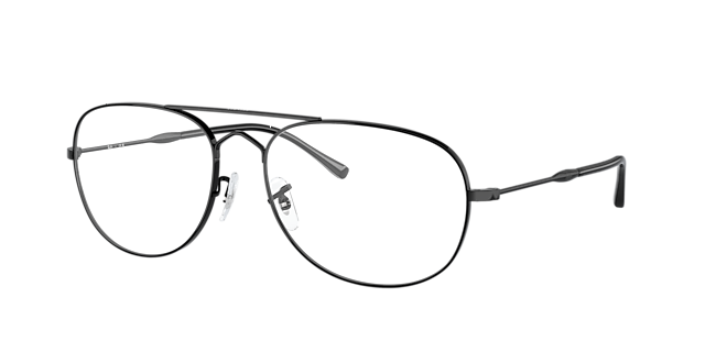 RB3735V Schwarz MetallEyeglass Frames von B24, Dreiviertelansicht