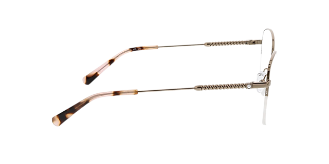 Valencia Roze goud & lichtroze Havana MetaalEyeglass Frames van B24, Zijaanzicht