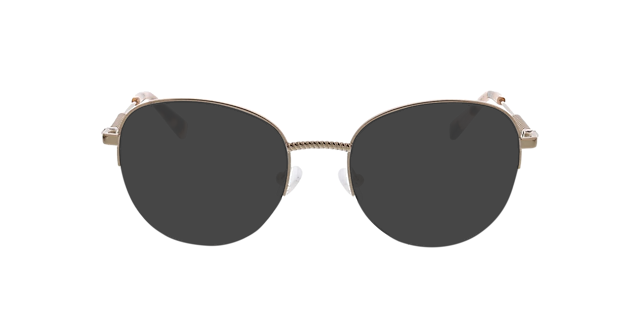 Valencia Roze goud & lichtroze Havana MetaalEyeglass Frames van B24, met getinte lenzen