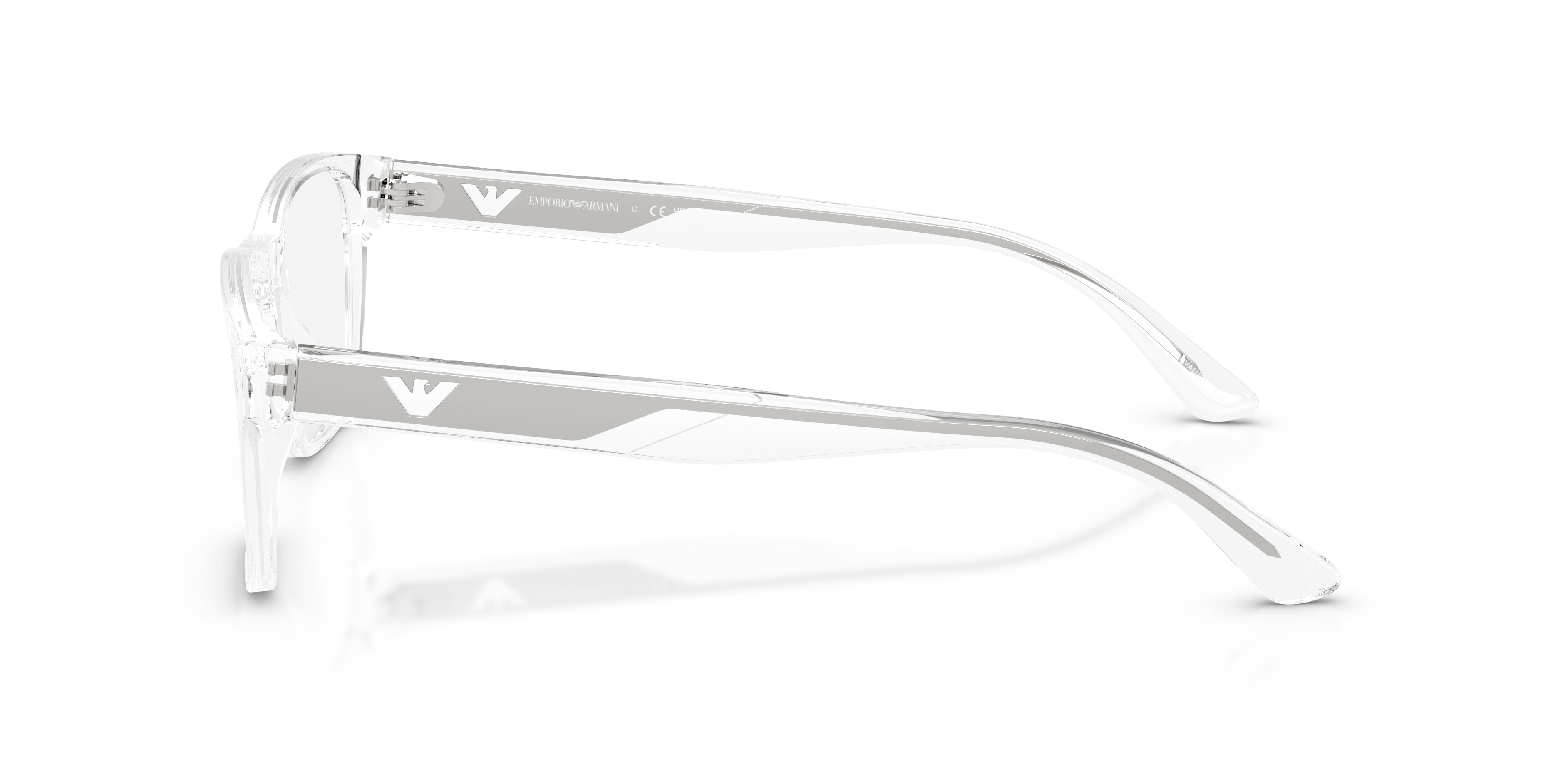 EA3239 Glanzend Kristal AcetaatEyeglass Frames van B24, Zijaanzicht