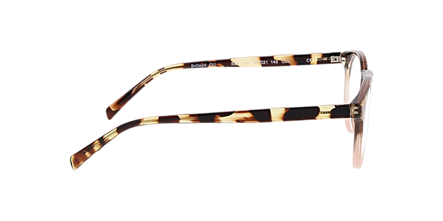 San Jose Havana & Crystal Pink KunststoffEyeglass Frames von B24, Seitenansicht